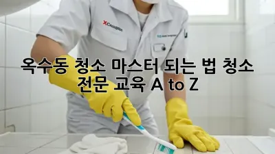 🧹 옥수동 청소 마스터 되는 법! 청소 전문 교육 A to Z 💯